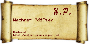 Wachner Péter névjegykártya